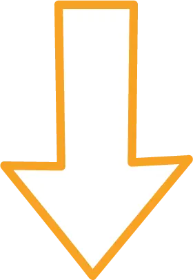 Ein orangefarbener Pfeil, der nach unten zeigt, mit einem weißen Inneren.